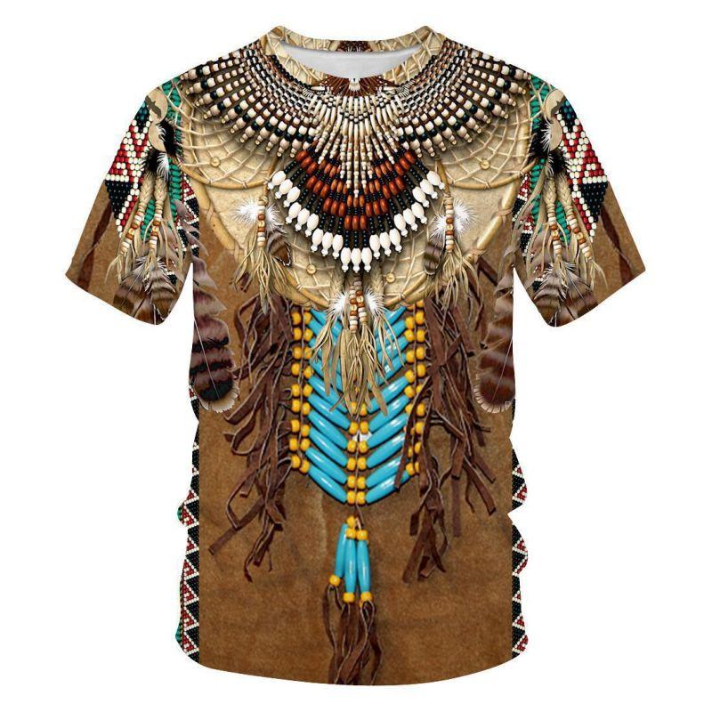 Nihao T-shirt voor herenkleding Unisex Indiase stijl 3D-bedrukte T-shirts Zomer Tops Korte mouw Mode Casual Oversized T-shirts 4XL