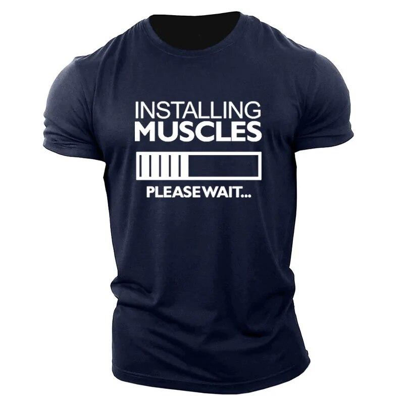 Kukebang Heren Spieren Letter Engelse Elements T-shirts Korte mouw Zomer Casual Sportief Gym Tops 3D Print O-hals Big Size Heren T-shirt Oversized Korte mouwTop 6XL