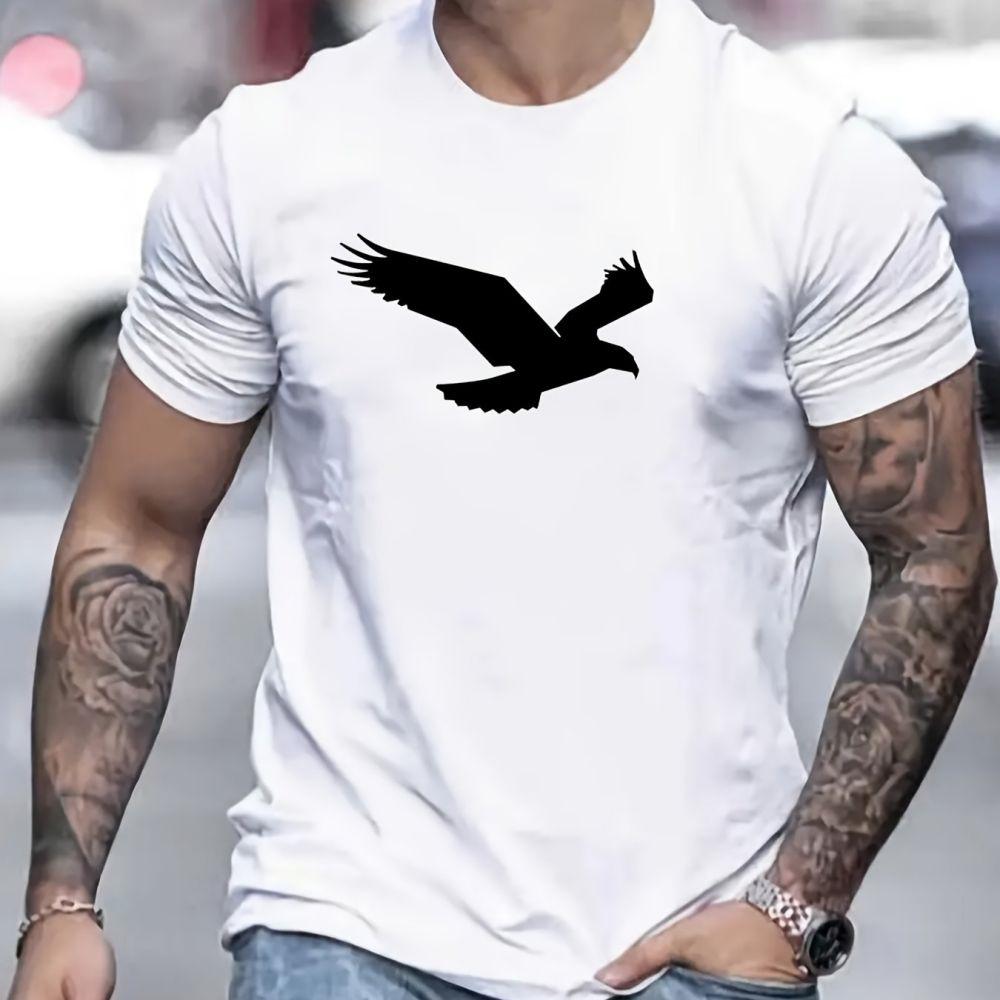ETST 03 2024 Casual Heren T-shirt Eagle Grafische Kleding Lente Zomer Korte Mouw Tops Extra Grote Maat Jongens T-shirts 5XL Voor Heren Shirt 6XL