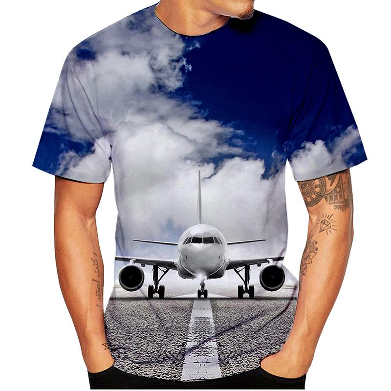 ETST 05 Nieuwe Vliegtuig 3D Print T-shirts Vliegtuig Streetwear Mannen Vrouwen Mode Oversized Korte Mouw T-shirt Kinderen T-shirts Tops Herenkleding S