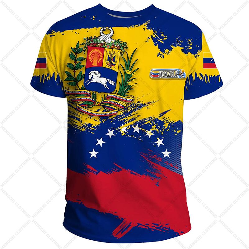 Xuhaijian02 Aangepaste naam Venezuela embleem grafische sport Tees zomer casual streetwear herenmode jersey losse oversized T-shirts 2XL