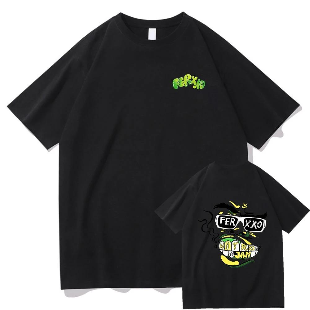 TENJINGE Trendy Trend Heren Dames T-shirt Katoenen T-shirt Ferxxoo Feid Tour Mode Rapper T-shirt Streetwear Hip Hop T-shirts Cadeau voor fans Kleding Top XXXL