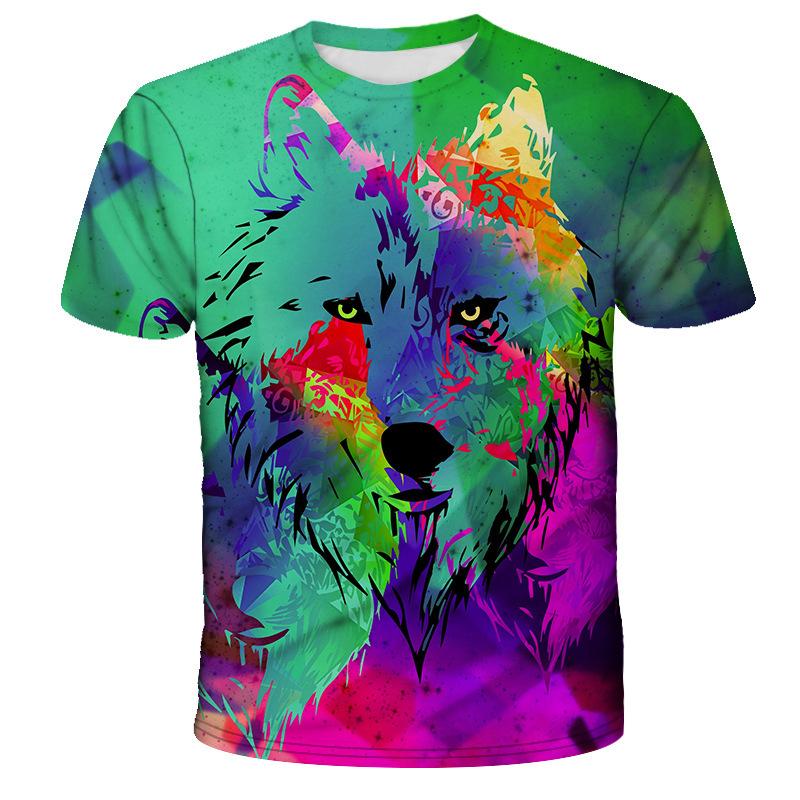 Forever Men 3D-print T-shirt met korte mouwen, top voor heren, sportkleding, zomer, ronde hals, plus size heren, eenvoudige T-shirts 6XL