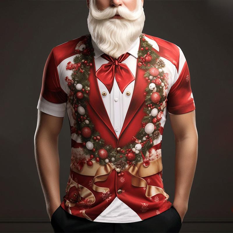 HerSight Mode 3D Vrolijk Kerstfeest Bedrukking T-shirt Kerstman Kerst Grafische T-shirts Voor Heren Kinderen Korte Mouwen Unisex Harajuku Top Tee 6XL
