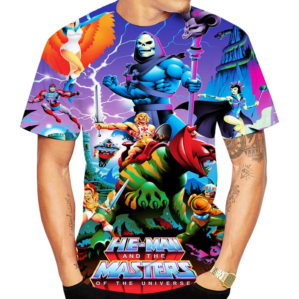 ETST WENDY 05 Cartoon Anime T-shirts He-Man en de meesters van het universum 3D-print Heren Dames T-shirt Streetwear Harajuku Kinderen T-shirts Kleding XL