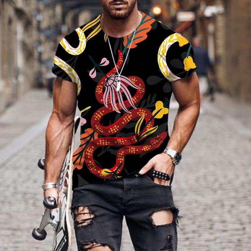 Forever Men Heren T-shirt Snel drogende tops Zomermode Straat Korte mouw T-shirts 3D grafische print T-shirts Oversized herenkleding 6XL