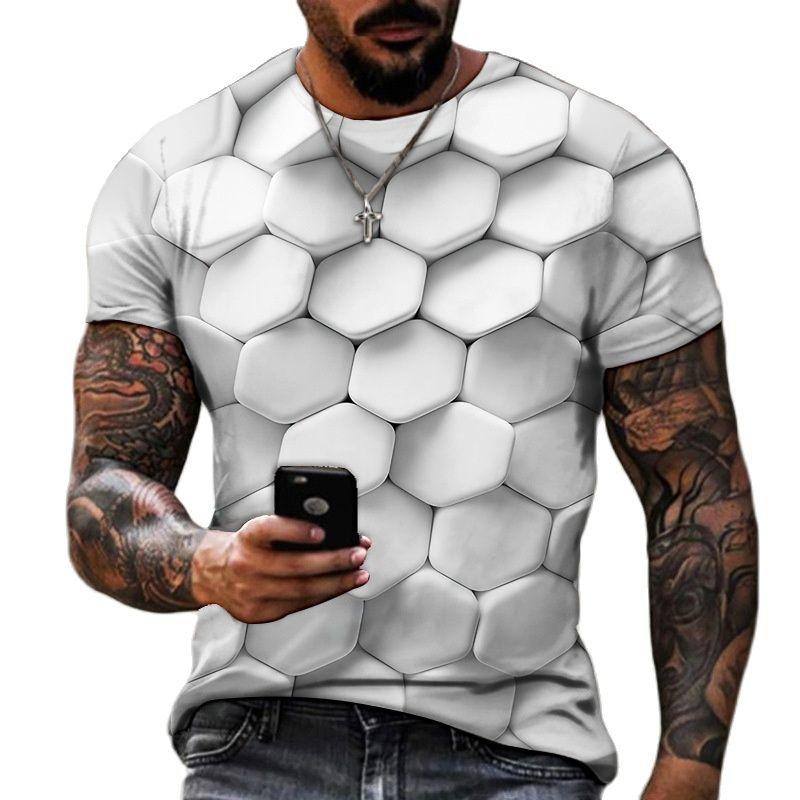 ETST0013 3D T-shirt Voor Mannen Mode Hip Hop O-hals Korte Mouw Tops Abstract Harajuku Mannen T-shirts Oversized Tees Shirt man Kleding 3XL