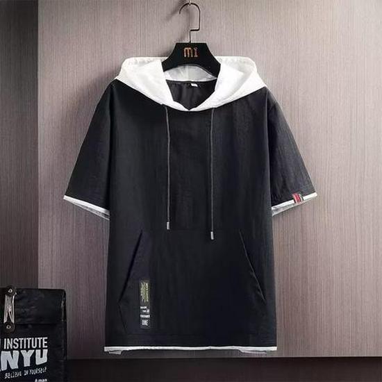 VantaGoods Heren losse korte mouw zomersweatshirt L grijze kleur