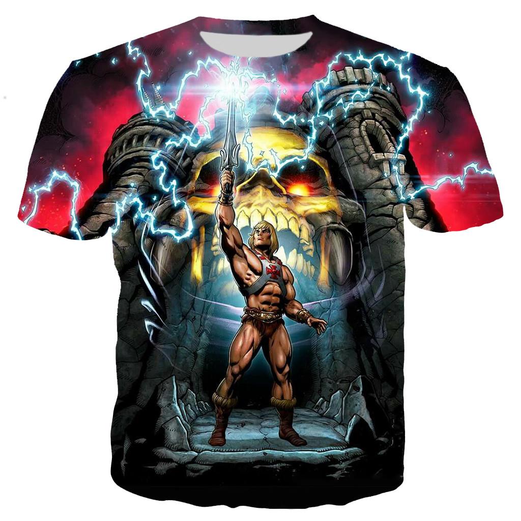 Baibao QIQI Nieuwe He Man And The Masters of The Universe T-shirts Anime 3D Print Streetwear Mannen Vrouwen Mode Oversized T-shirt Kinderen Tees Tops L