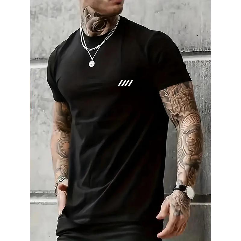 Happy Show Nieuw Zomer Heren Mode T-shirt Persoonlijkheid Veelzijdig Bedrukt Heren T-shirt Top 8XL bruin