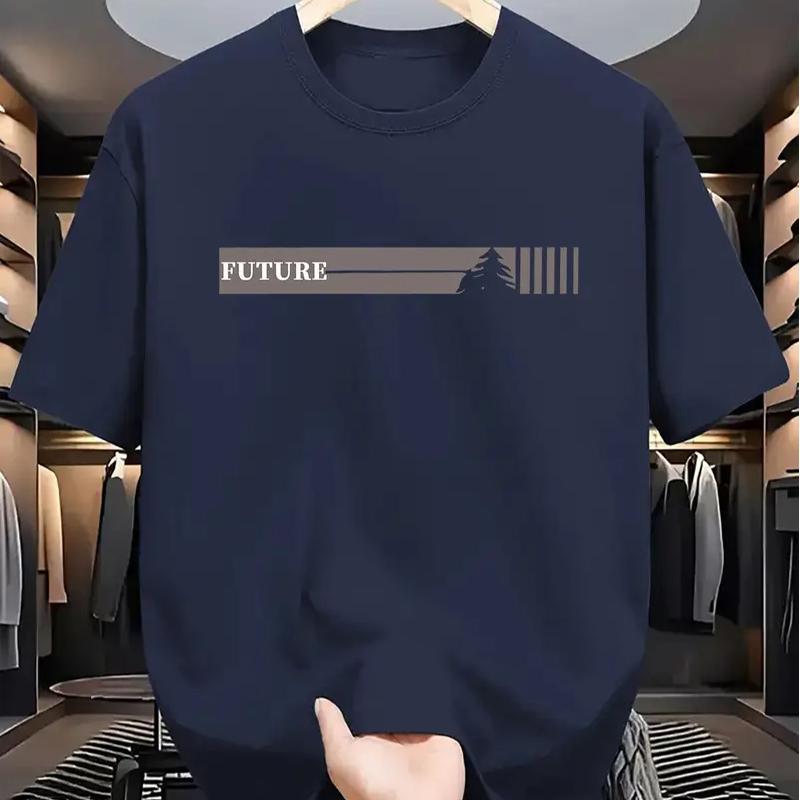 Happy Show Nieuw Zomer Heren Mode T-shirt Persoonlijkheid Veelzijdig Bedrukt Heren T-shirt Top 8XL marineblauwe kleur