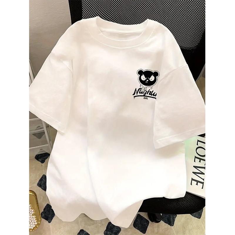 Happy Show Nieuw Zomer Heren Mode T-shirt Persoonlijkheid Veelzijdig Bedrukt Heren T-shirt Top 8XL ivoor
