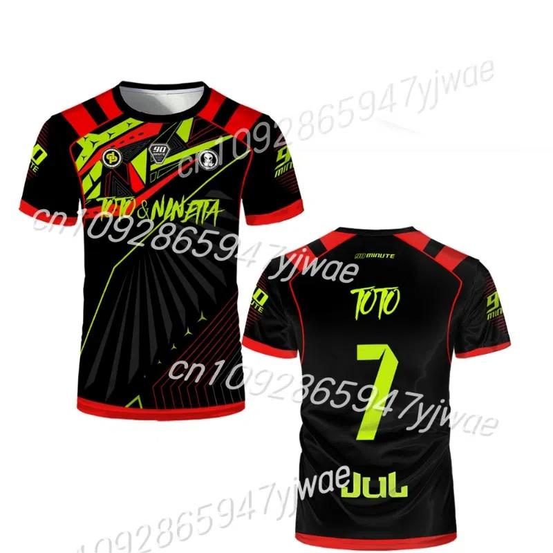 Haijian03 Herenvoetbal Heren T-shirt Jul Maillot Hoge Kwaliteit Korte Mouw Futsal Voetbaltenue Dames 90 Minuten Shirt MM9 T-shirts M