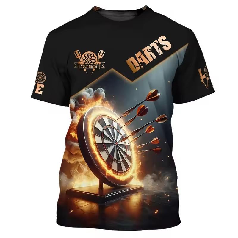 Forever Men Mode 3D Print Darts Heren T-shirt Hip Hop Trend Harajuku Kleding Casual O-hals Korte Mouw Losse Top Pas Naam Aan T-shirt 6XL