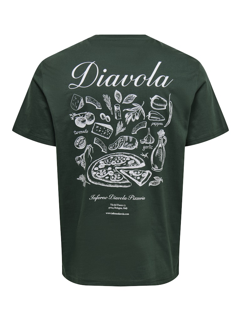 Only & Sons onsfred osteria rlx ss tee 22035536 darkest spruce