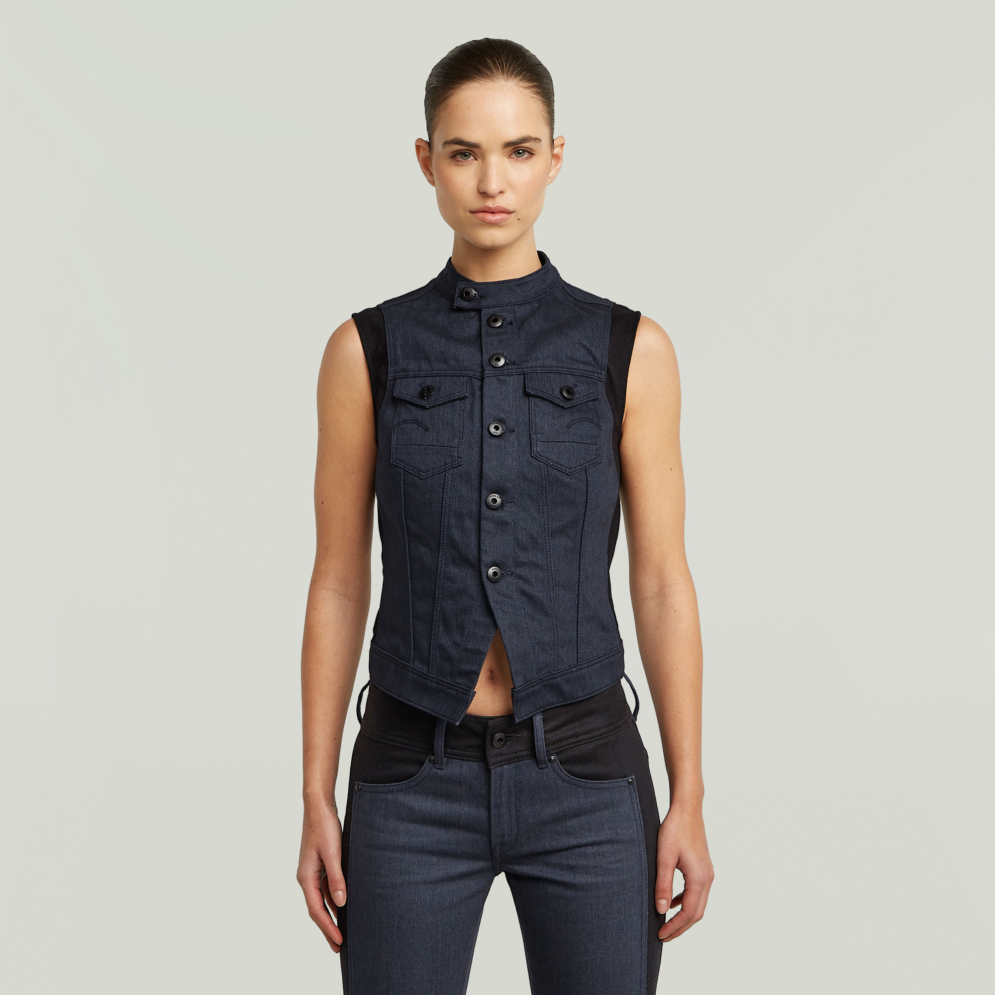 G-Star RAW Pitched Hem Slim Vest PM 2.0 - Donkerblauw - Dames