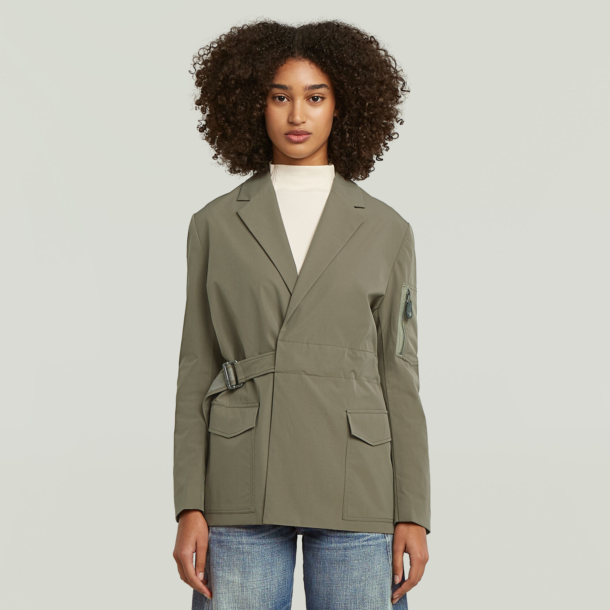 G-Star RAW Belted Blazer - Bruin - Dames