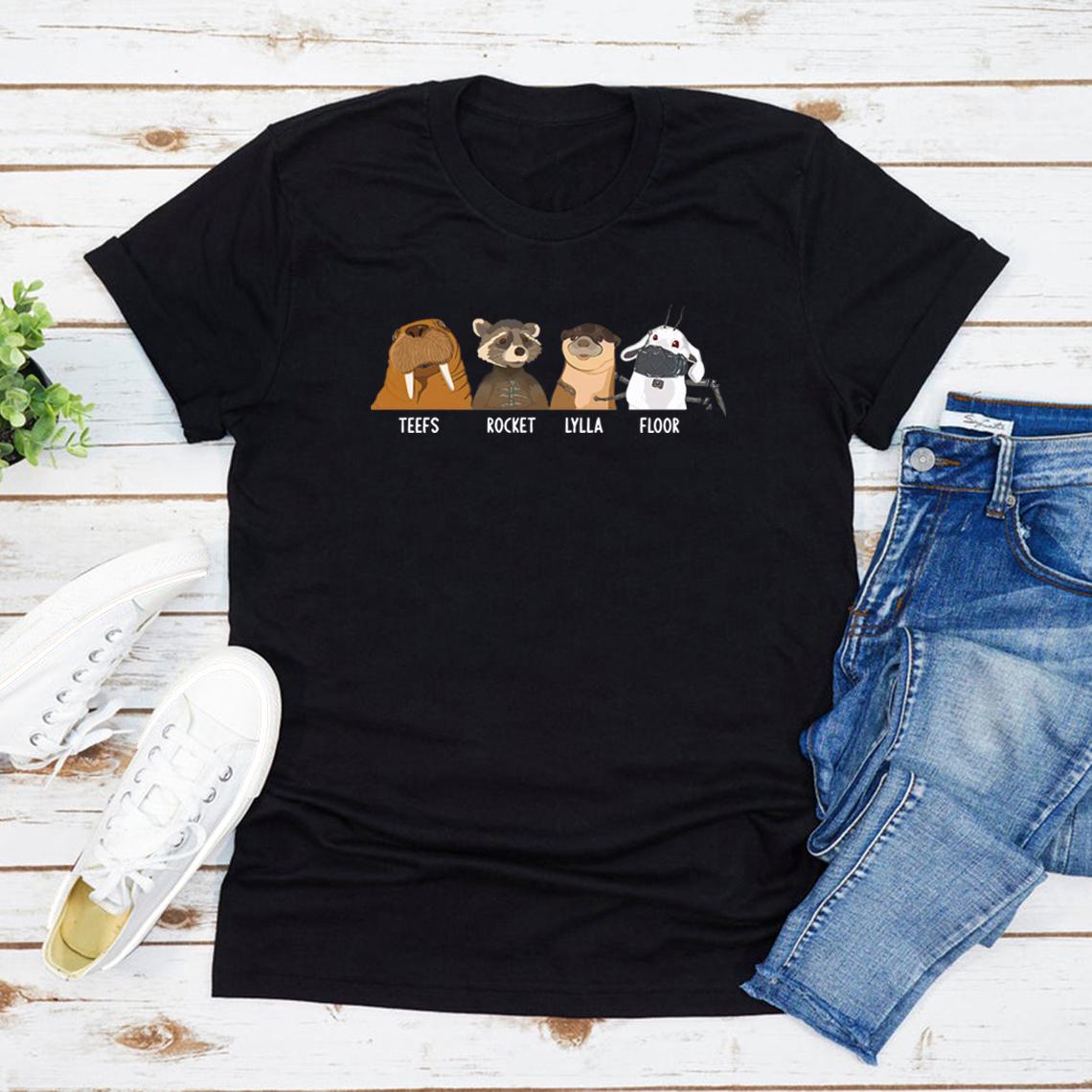 Bicheng Vintage Teefs Rocket Lylla Floor T-shirt Het is echt goed om vrienden te hebben T-shirt Rocket en vrienden T-shirt Streetwear M