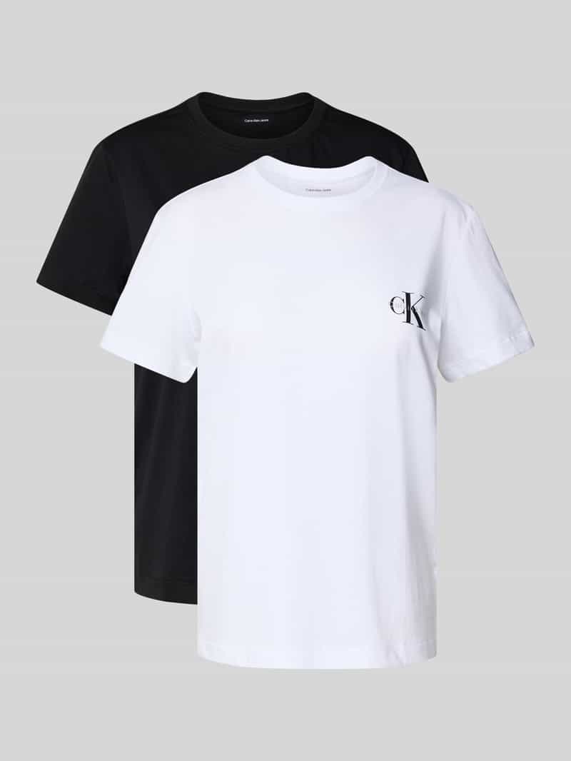 Calvin Klein T-shirt A- Logo CN 2 Pack Tee (Set van 2)