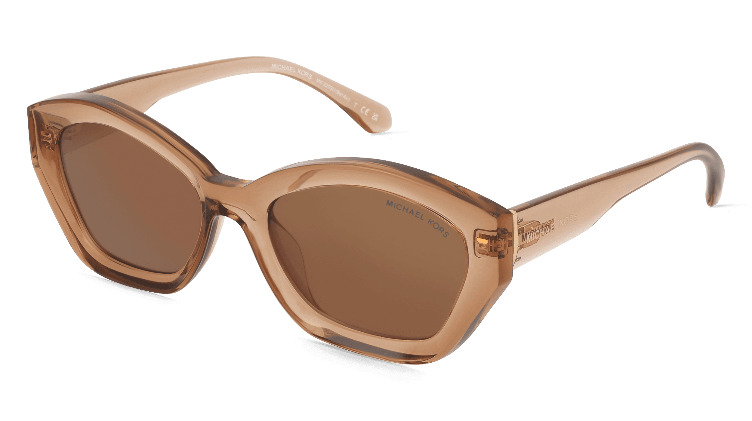 Michael Kors 0MK2209U BEL AIR Vrouwen Zonnebril, bruin transparant