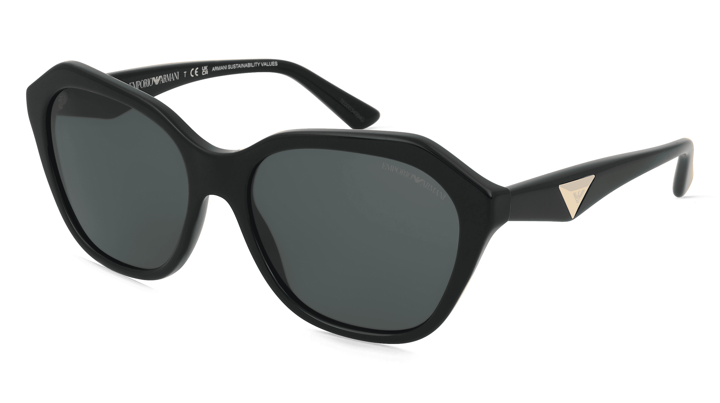 Emporio Armani 0EA4221 Vrouwen Zonnebril, Zwart glanzend