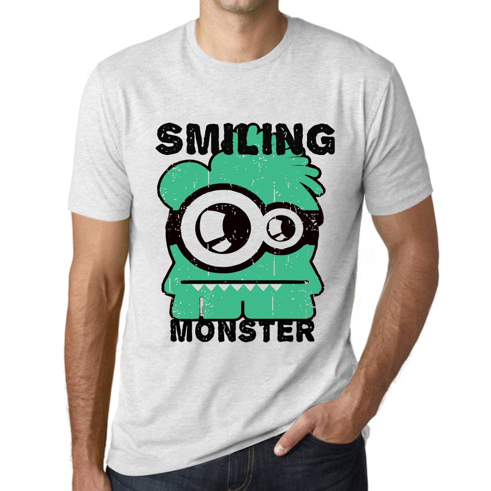 Ultrabasic Heren Vintage T-shirt Grafisch T-shirt Lachend Monster Vintage Wit XS anti-flash witte kleur