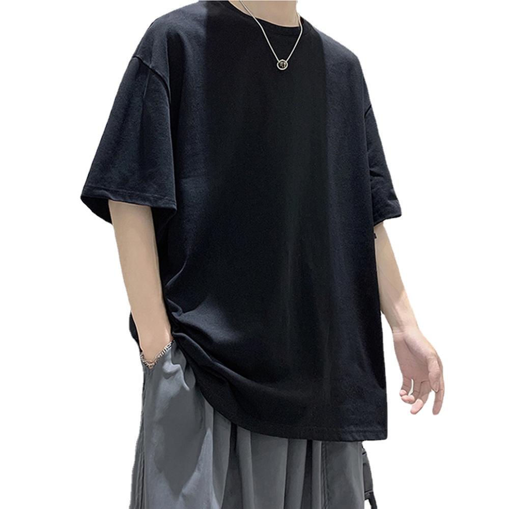 FEGKZLI Fashion 100% Katoen Korte Mouw Heren Dames Zomer T-shirt Losse Korte Mouw Casual Basic Shirt O Hals Effen Kleur Oversize S wit