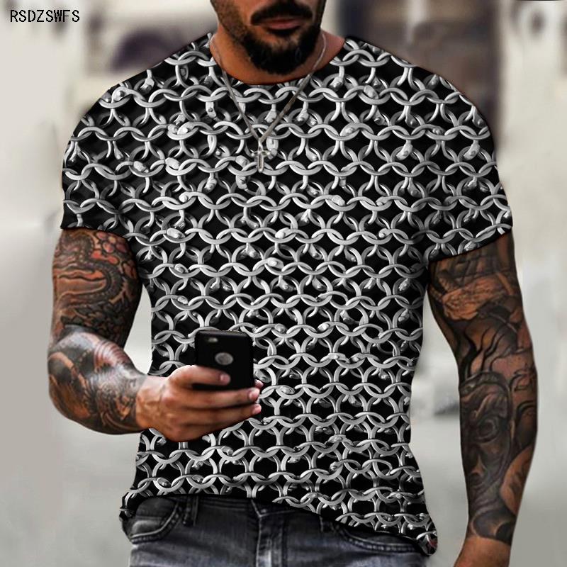 ETST 07 T-shirt heren T-shirt driedimensionaal geometrisch 3D-printen heren zomer korte mouwen nieuwe mode sport basketbal top XL