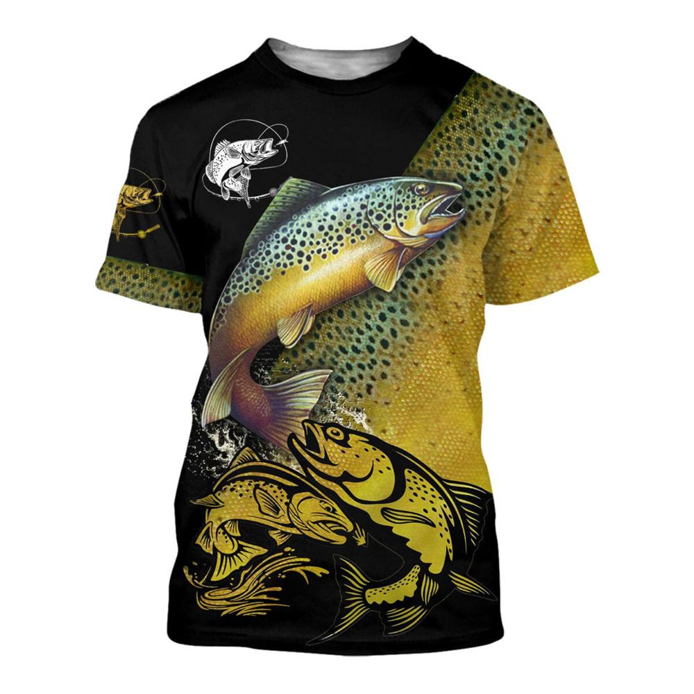 ETST WENDY Vintage T-shirt Heren/Vrouw Korte Mouw 3D Vis Print Top 2023 Oversized Kleding O Hals Casual T-shirt Heren T-shirt Streetwear S