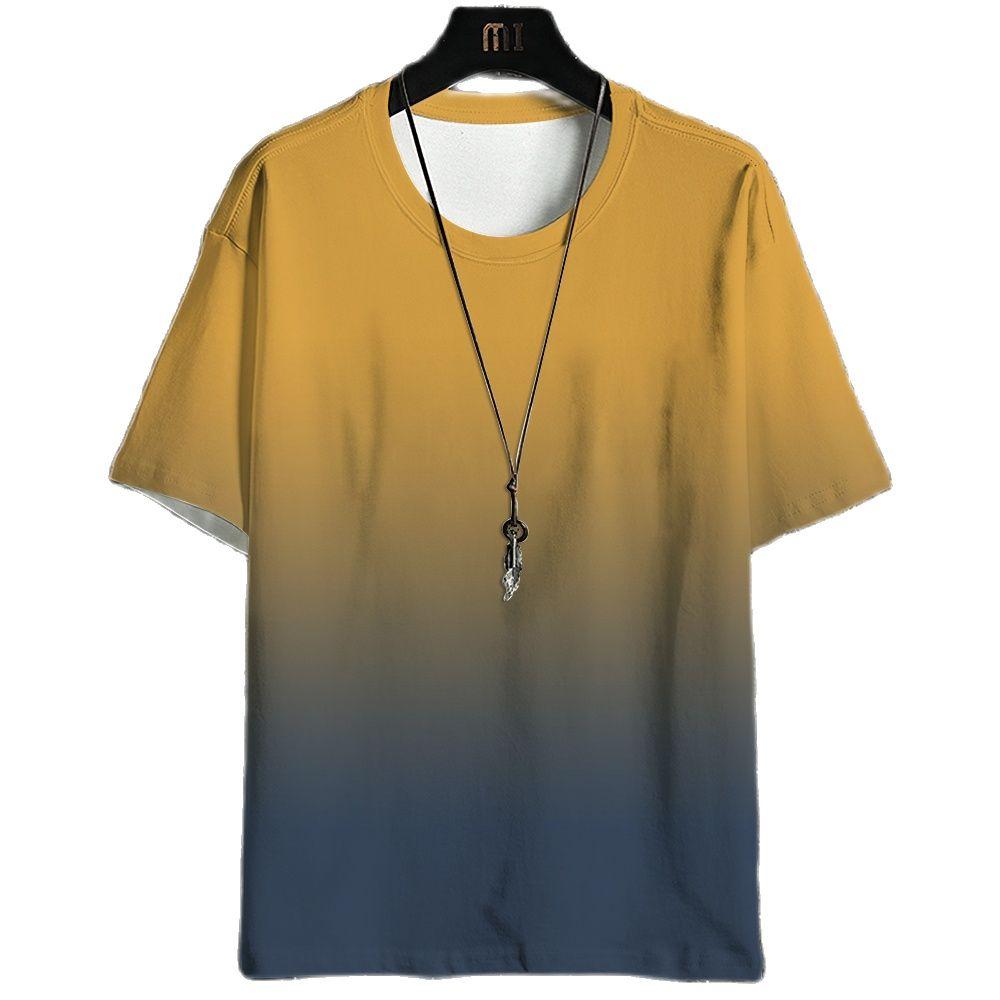 ETST WENDY 005 Hiphop losse heren streetwear T-shirts casual klassieke zomer korte mouwen O-hals gradiënt tshirt oversized mode top tee 2XL