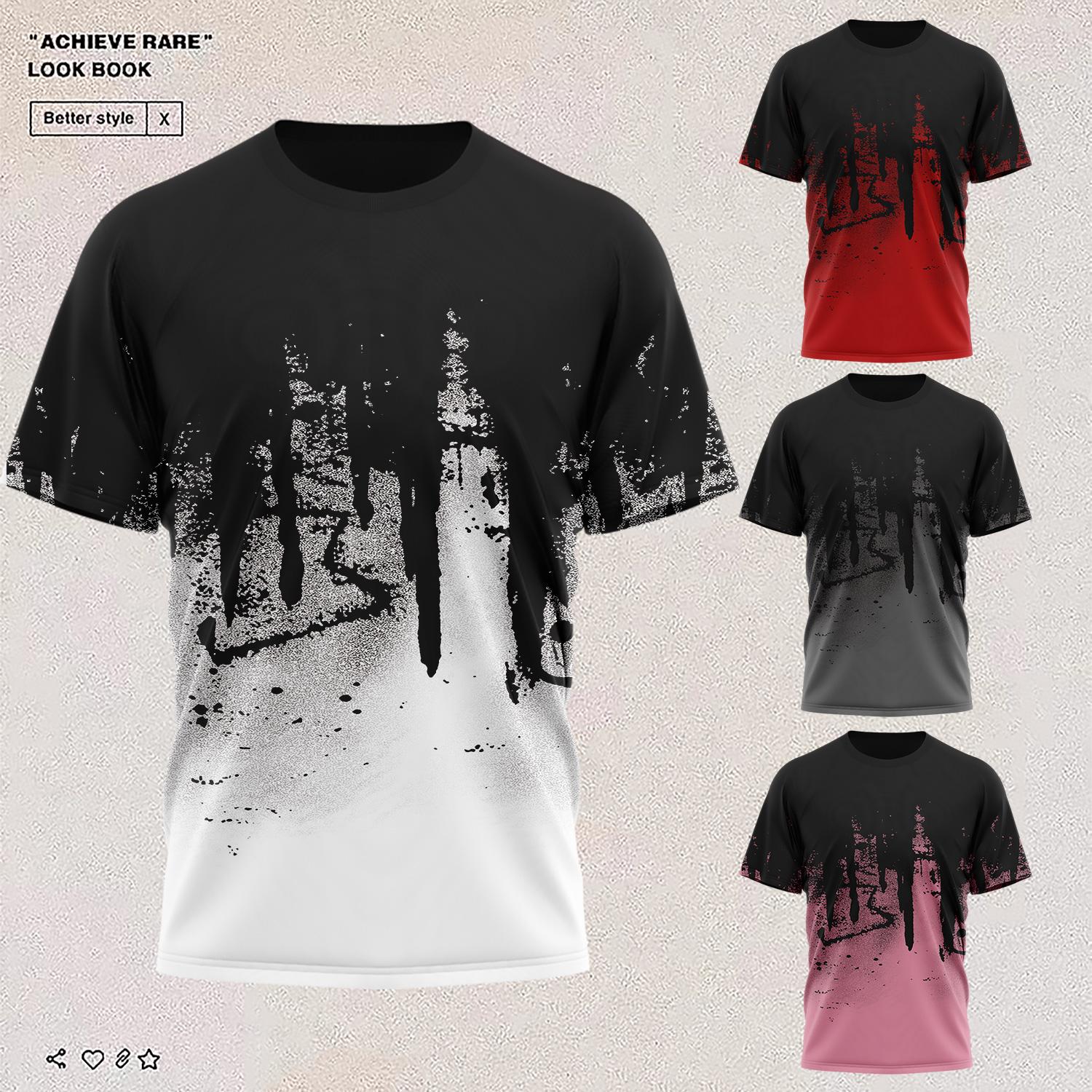 ETST WENDY 005 Merk zomerkleding 2023 trendy inktwas 3D digitaal printen heren T-shirt met korte mouwen op maat 6XL