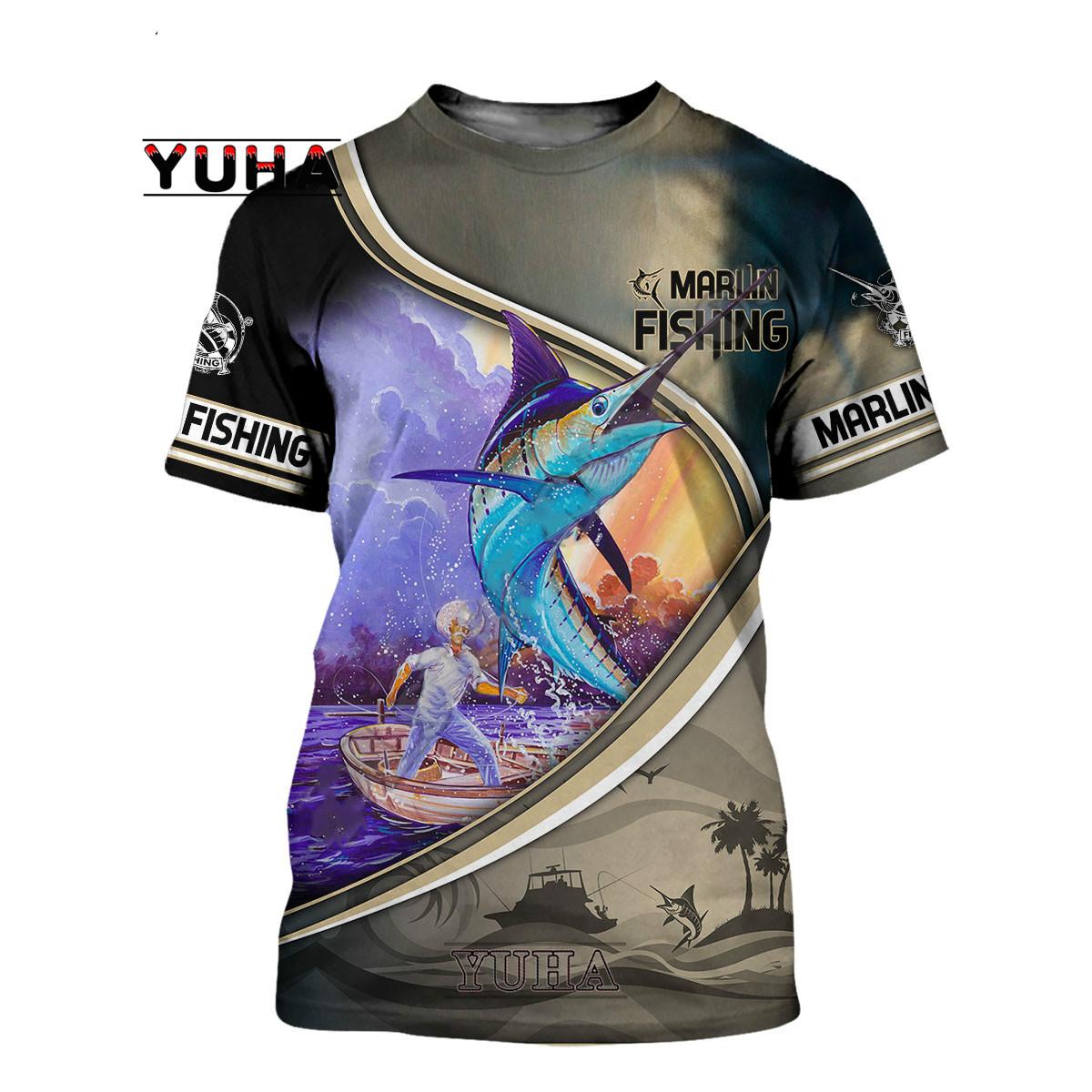 ETST WENDY 05 Diepzeevissen T-shirt Vissen 3D-printen Heren en dames Modern Fashion Design Strand Casual stijl T-shirt met ronde hals M