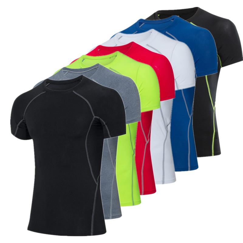 YOUNAXIN Fitness-T-shirts voor heren Panty Hardlopen Fietsen Bodybuilding Korte mouw Training Joggen Sportshirt Buiten Tops XXL groen/zwart