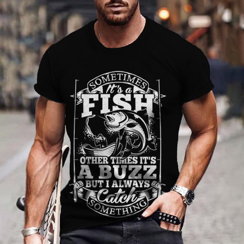 ETST 03 Vissen Graphics Heren T-shirts 3D Bedrukte T-shirts Retro Korte Mouw Tops Zomer Herenkleding Outdoor Streetwear Visser Shirts XL XL