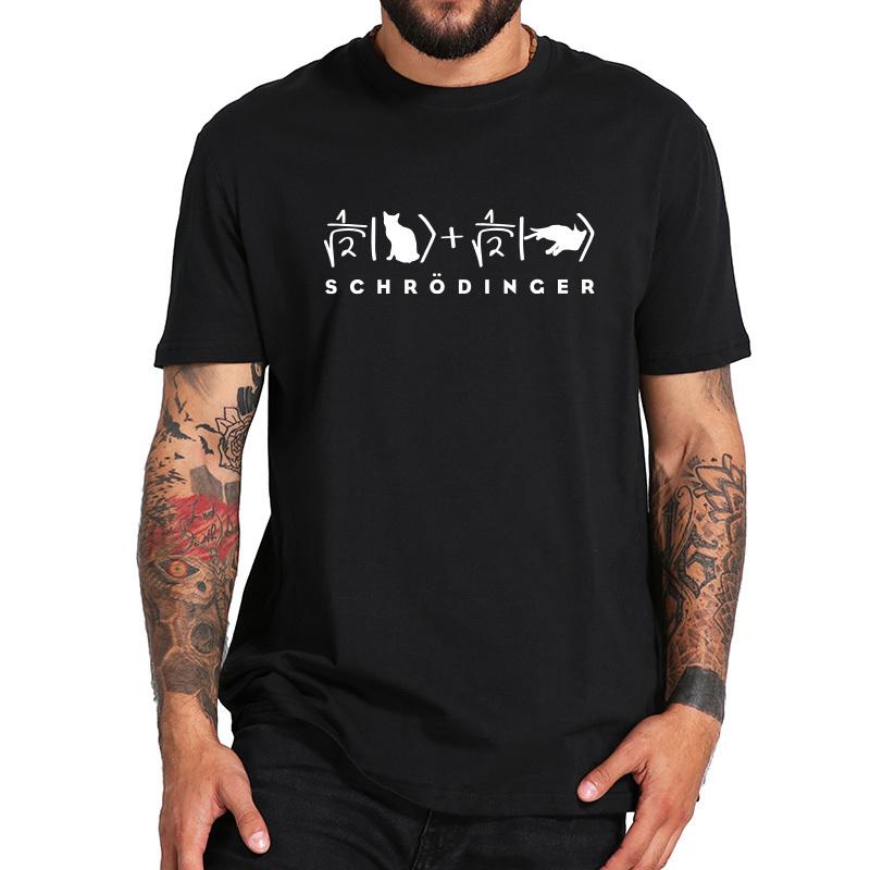 Nihao Schrodinger's Cat Science T-shirt Fun Geek EU Maat 100% Katoen Fysieke Quantum Mechanisch Denken Experiment Zachte T-shirt M