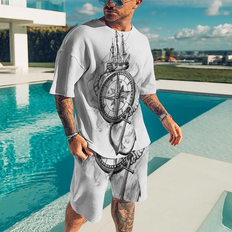 ETST WENDY 005 Mode Casual Oversized T-shirt Voor Heren Kleding Zomer Tops 3D Gedrukt Sport T-shirt Shorts Tweedelige sets Asian size 6XL