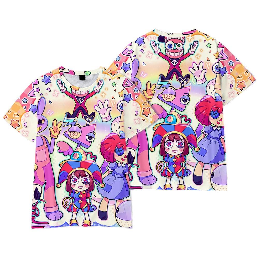 TOP COOL FASHION Grappig De Verbazingwekkende Digitale Circus Anime T-shirt Cool heren T-shirt O Hals Casual Unisex Streetwear Mode Tee Camisetas Ropa Hombre M