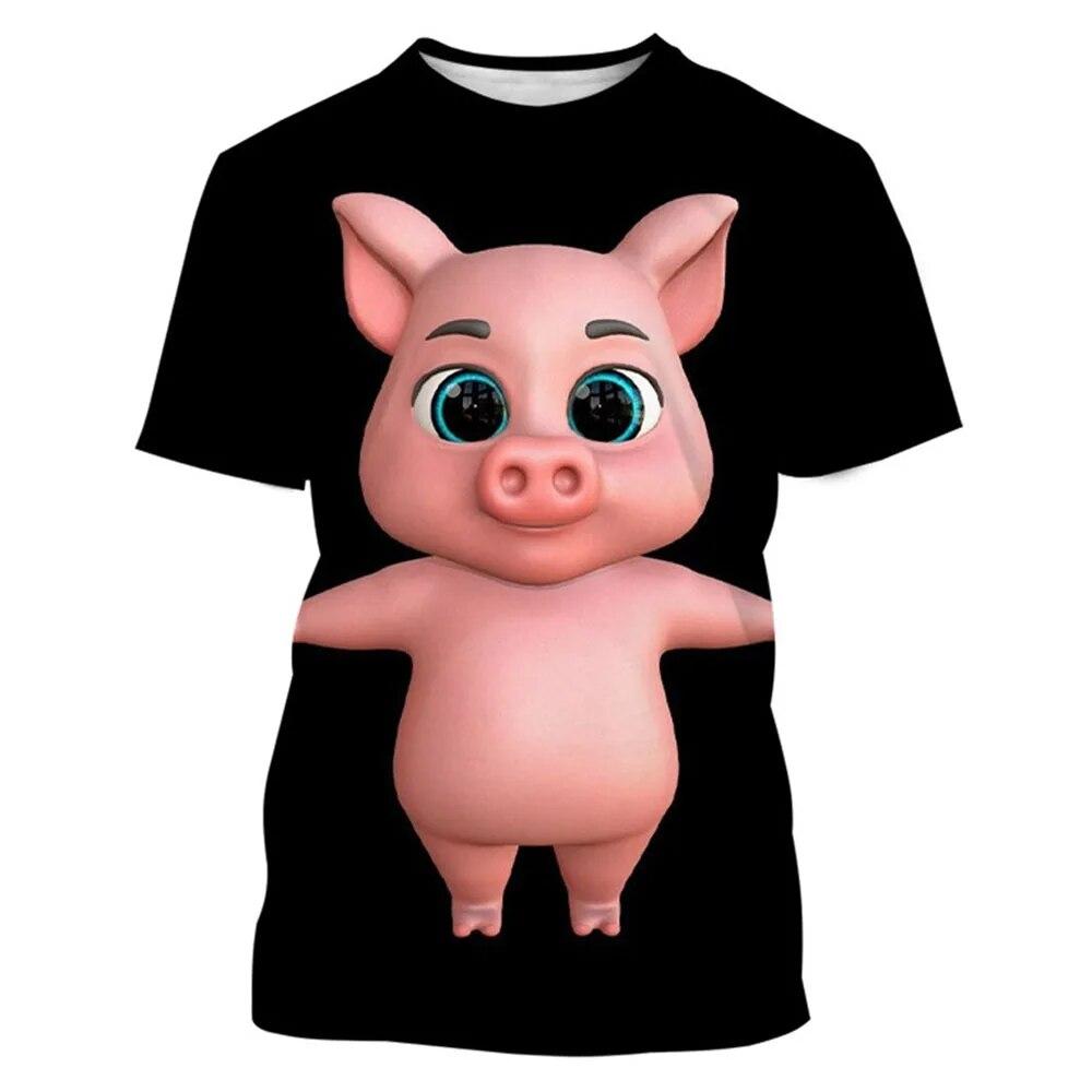 Bobby 2 Grappig Varken T-shirt Voor Mannen 3d Print Dier Heren T-shirts Grappige Korte Mouw Oversized Tops Tee Shirt Mannen kleding Varken Kleding M