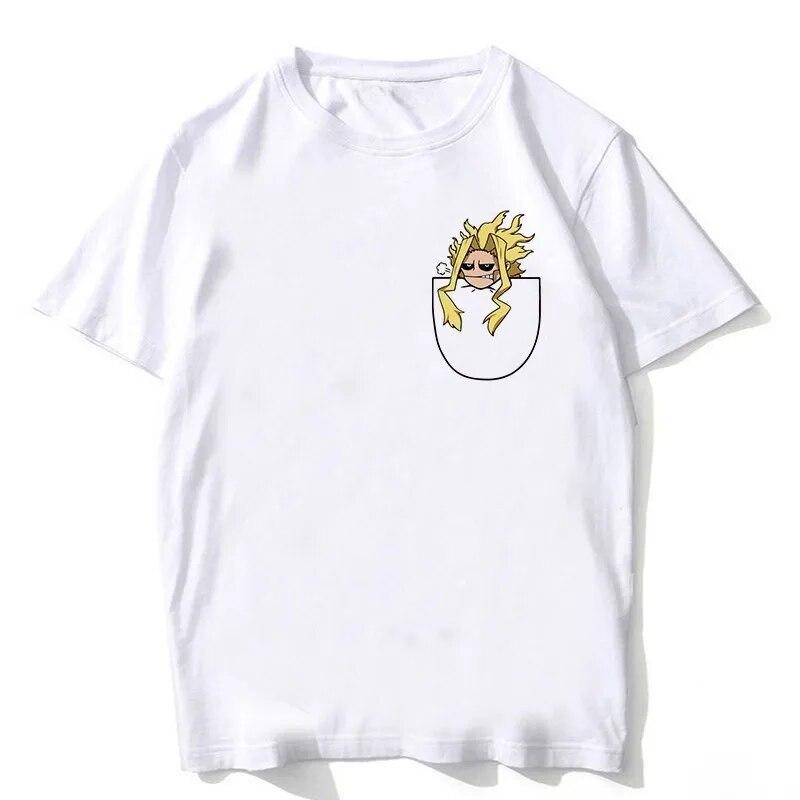 YSM Cotton Tshirt Nieuwste Mijn Held Academia T-shirts Man Korte Mouw Kleding Boku Geen Hero Academia cosplay Grappig XXXL wit