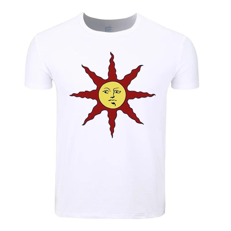 YSM Cotton Tshirt Aziatische maat heren print Dark Souls II 2 slagaders Praise The Sun Fashion T-shirt O XXXXL wit