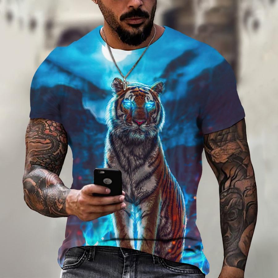 HerSight 3D Animal T-shirt Man 3D-printen Tees Mode O-hals T-shirts Kleding Mannen Casual Korte Mouw T-shirts Zomer Top XXL