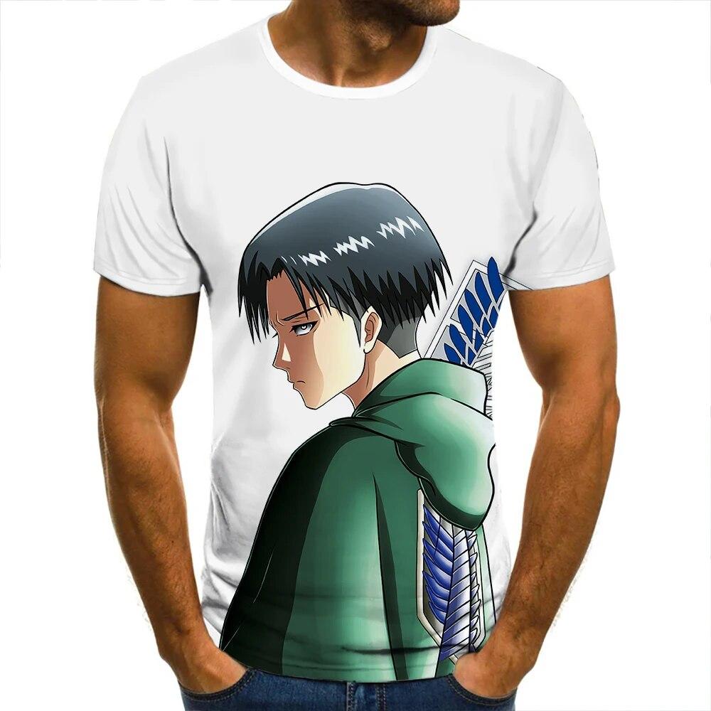Baibao QIQI 3D T-shirt Aanval Op Titan Soldaat Kleding Mannen Vrouwen Kinderen Korte Mouw Cool Tees Fashion Casual Zomer Jongen Kinderen Streetwear L