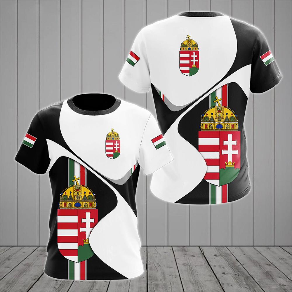 Bobby 2 Hongaarse Heren T-shirt Veteraan Soldaat Ronde Hals Korte Mouw Top Hongaarse Vlag Print Oversized Cool Herenkleding Camisa XL