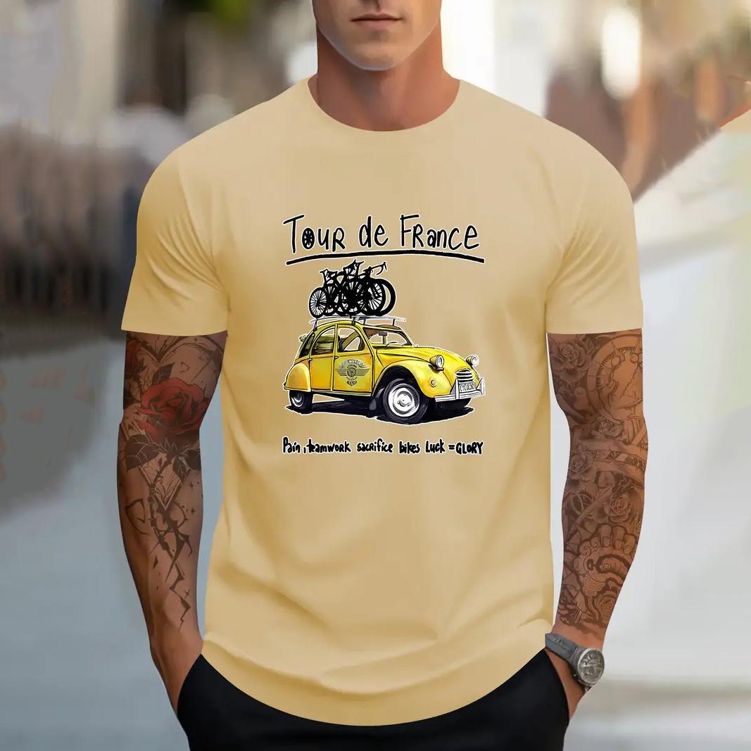 ETST WENDY 005 Zomer Heren T-shirt Cartoon Auto Print Casual Korte Mouw Tee O-Hals Pullover Mode Street Heren T-shirt Oversized Kleding 3XL