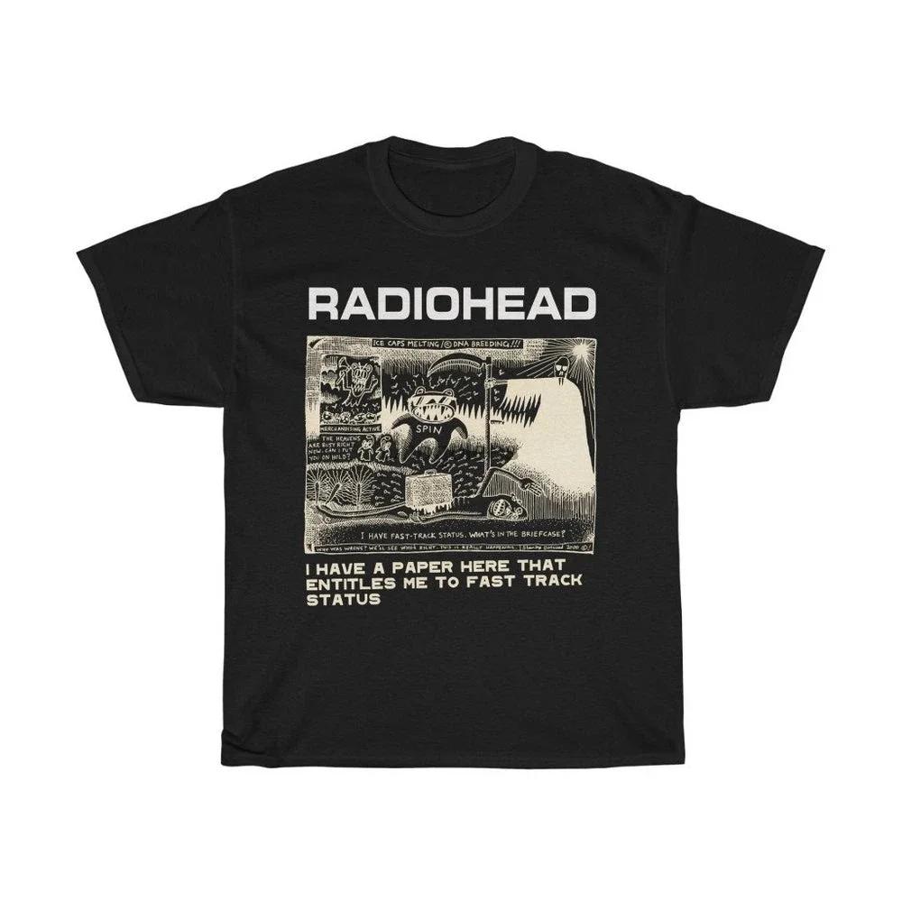 ETST 009 Radiohead T-shirt Heren Mode Zomer Dames T-shirts Kinderen Hip Hop Tops Arctic Monkeys Tees Dames Tops Rock Boy Camisetas Hombre L
