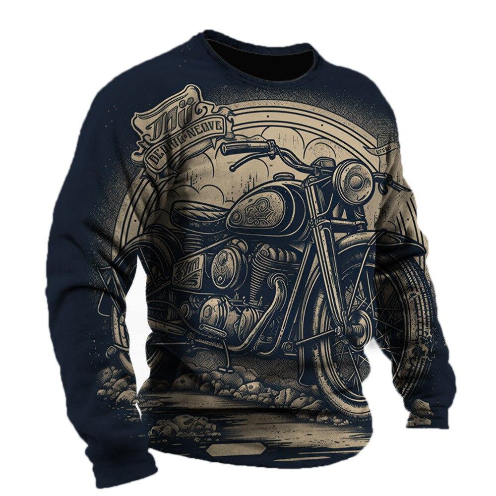 ETST WENDY 05 Vintage heren T-shirt katoen motorfiets patroon lange mouw t-shirts 3D bedrukte kleding grafische straat harajuku oversized M