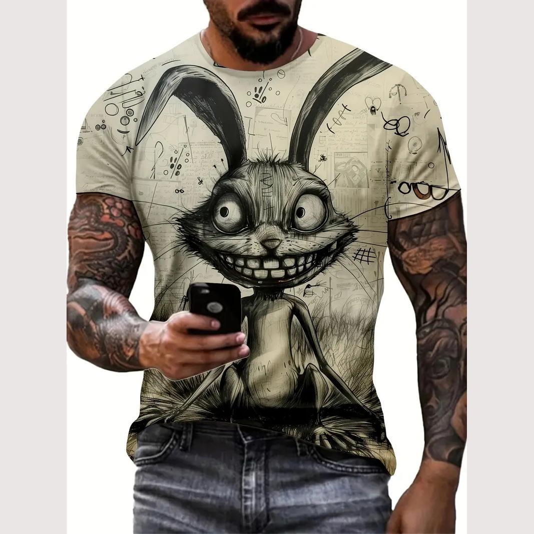 ETST WENDY 05 Zomer heren T-shirt Street Casual korte mouw Cartoon 3D print Grappige dieren T-shirts Mode Streetwear Herenkleding 6XL