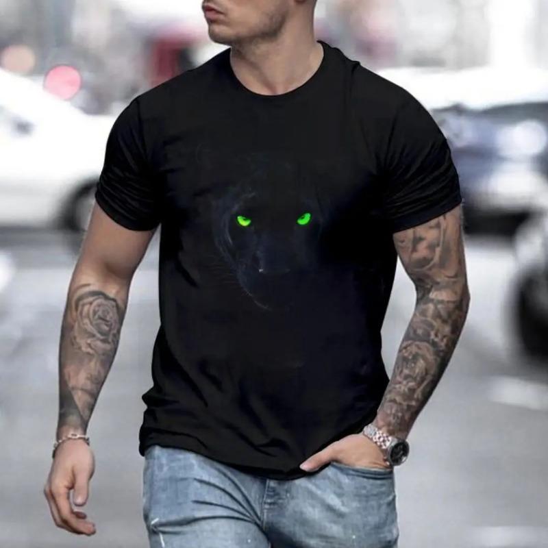 WowClassic Heren T-shirts Korte Mouw 3D Geprinte Tops Zomerkleding Grafisch Heren Streetwear O-hals Truien Zwarte Panter 6XL Tee 6XL