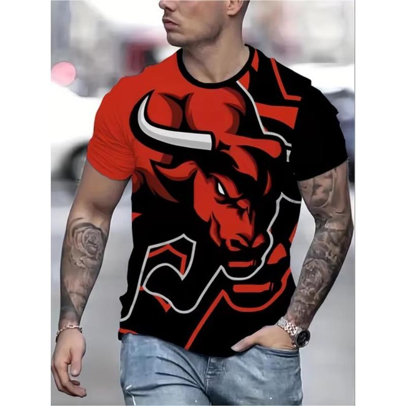 Forever Men Heren T-shirt Snel drogende tops Zomermode Straat Korte mouw T-shirts 3D grafische print T-shirts Oversized herenkleding 3XL
