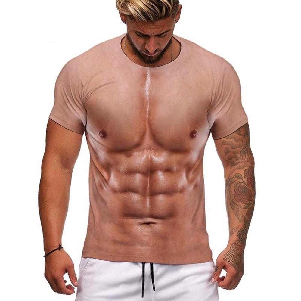 ETST 006 Grappige spier T-shirts Spier 3D Print Streetwear Mannen Vrouwen Sport Casual Mode Oversized T-shirt Kinderen T-shirts Tops Herenkleding 6XL